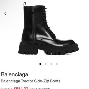 Authentic Balenciaga tractor leather boots. EU 38